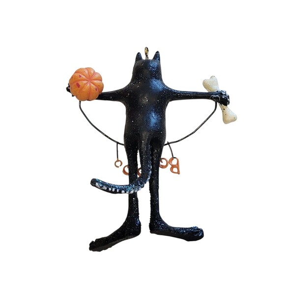 Dept 56 Patience Brewster Krinkles Halloween Ornament Boney Cat Brother Skeleton - Picture 4 of 5